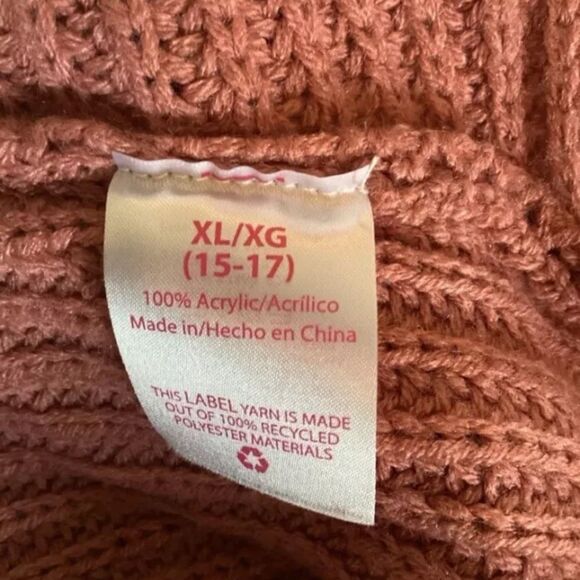 No Boundaries Women’s Color Block Sweater With Criss Cross Knotted Back Size XL - Picture 6 of 7